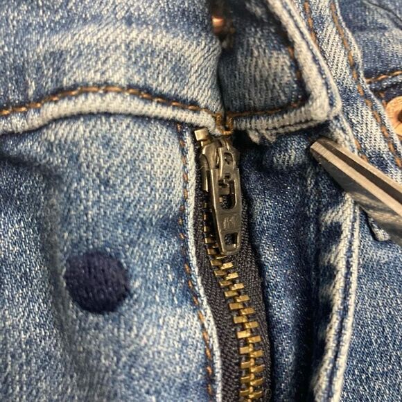 J.CREW Women’s Jeans 9” High-Rise Toothpick Polka Dot Blue Inseam 26” - Picture 9 of 10